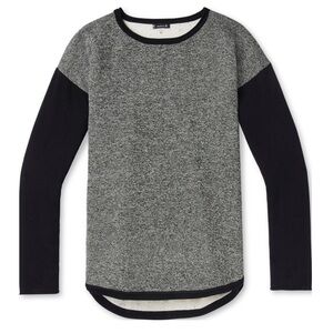 Smartwool Merino Wool Long Sleeve Base Layer Top Gray Black M NWT